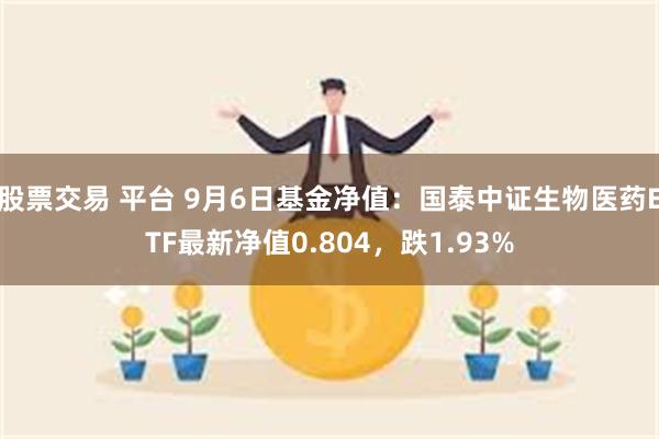 股票交易 平台 9月6日基金净值：国泰中证生物医药ETF最新净值0.804，跌1.93%