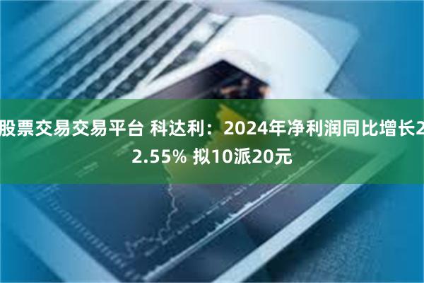 股票交易交易平台 科达利：2024年净利润同比增长22.55% 拟10派20元
