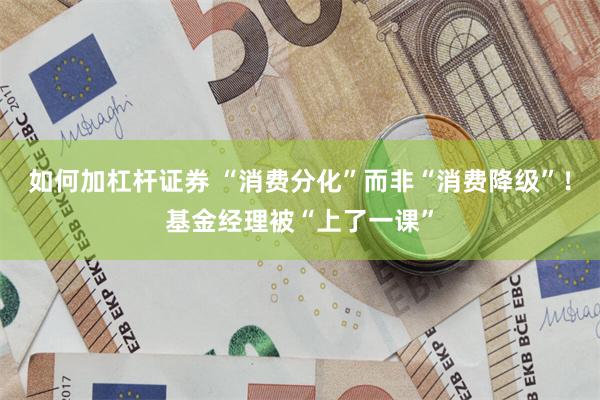 如何加杠杆证券 “消费分化”而非“消费降级”！基金经理被“上了一课”